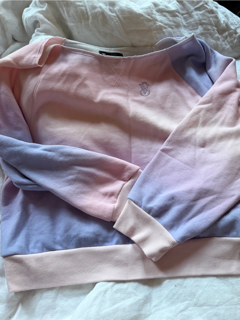 Victoria's Secret Pastel Pink Lavender Ombre Sweatshirt